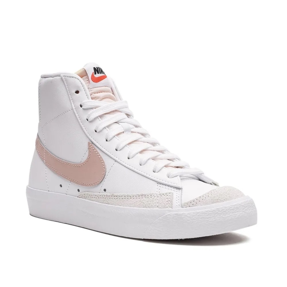 Nike Blazer Mid '77 Vintage White Pink Oxford Color High Top Sneakers